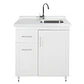 Mueble Lavaplatos Blanco Izquierdo con Cubierta de Cuarzo 80x52x90 cm - Miniatura 2