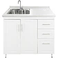 Mueble Lavaplatos Blanco Derecho con Cubierta de Cuarzo 100x52x90 cm - Miniatura 2