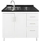 Mueble Lavaplatos Blanco Derecho con Cubierta de Cuarzo 100x52x90 cm - Miniatura 1