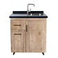 Mueble Lavaplatos Nogal Izquierdo con Cubierta de Cuarzo 80x52x90 cm  - Miniatura 2