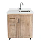 Mueble Lavaplatos Nogal Izquierdo con Cubierta de Cuarzo 80x52x90 cm  - Miniatura 1
