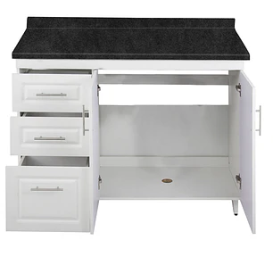 Mueble de Cocina Blanco Izquierdo con Postformado Negro 120cm