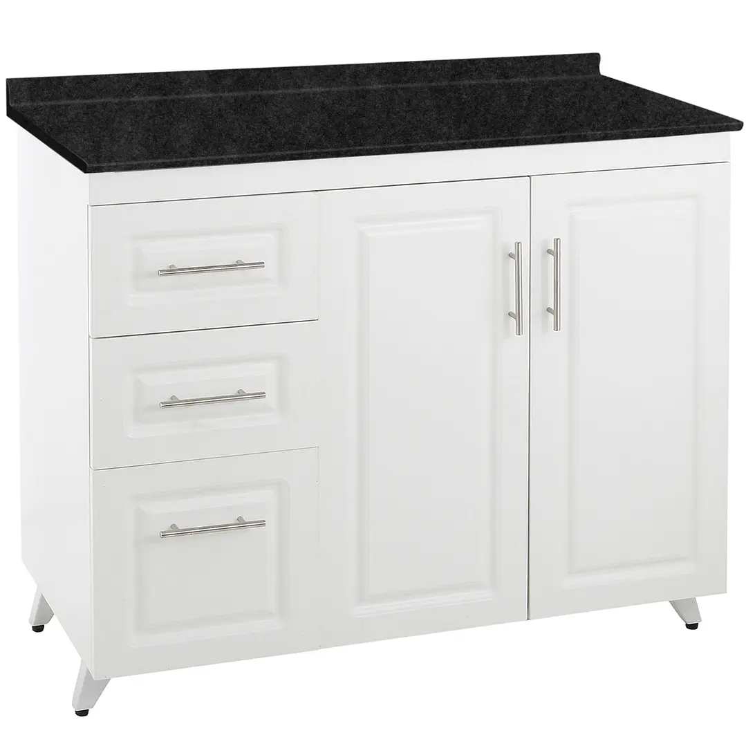 Mueble de Cocina Blanco Izquierdo con Postformado Negro 120cm 3