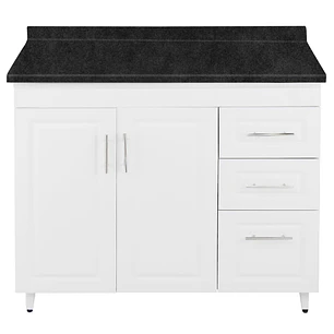 Mueble de Cocina Blanco Derecho con Postformado Negro 120cm