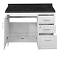 Mueble de Cocina Blanco Derecho con Postformado Negro 120cm - Miniatura 2