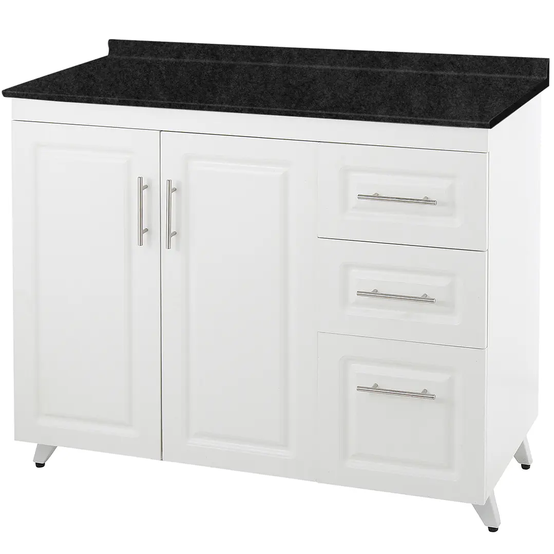 Mueble de Cocina Blanco Derecho con Postformado Negro 120cm 3