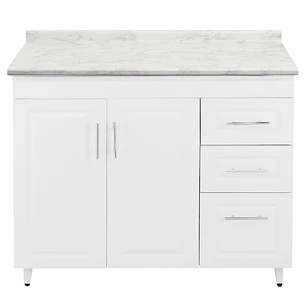 Mueble de Cocina Blanco Derecho con Postformado Blanco 120cm