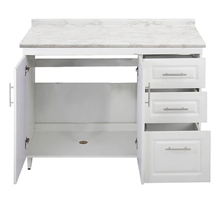 Mueble de Cocina Blanco Derecho con Postformado Blanco 120cm