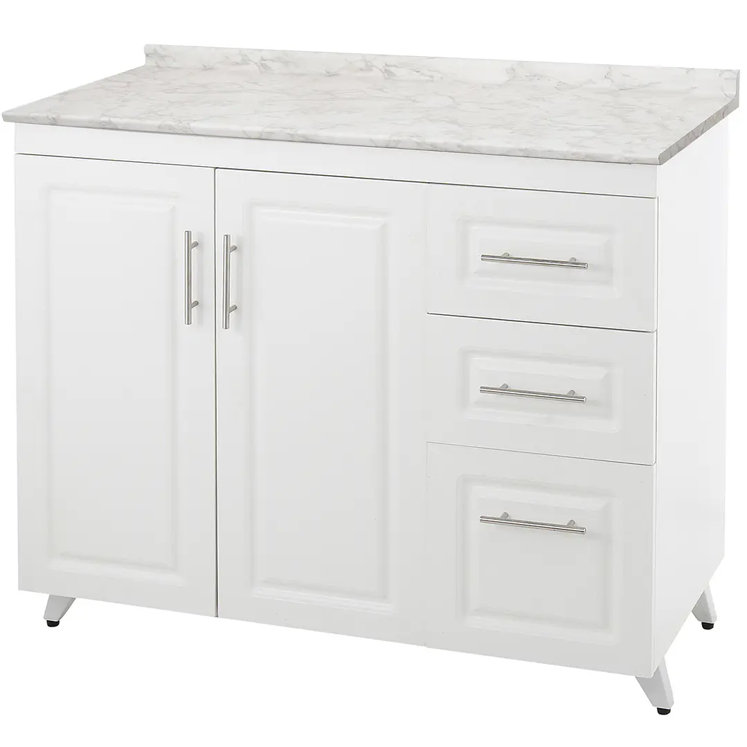Mueble de Cocina Blanco Derecho con Postformado Blanco 120cm 3