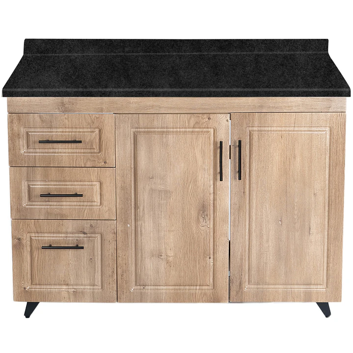 Mueble de Cocina Wood Izquierdo con Postformado Negro 120cm 1