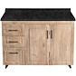 Mueble de Cocina Wood Izquierdo con Postformado Negro 120cm - Miniatura 1