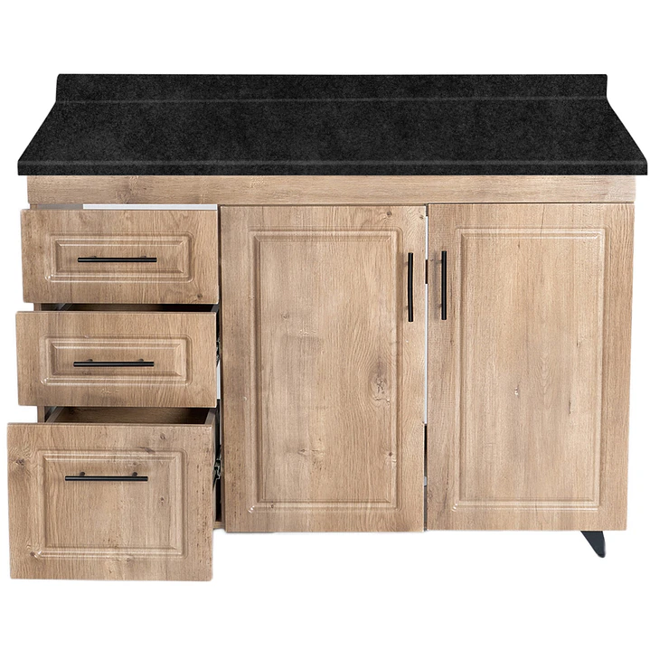 Mueble de Cocina Wood Izquierdo con Postformado Negro 120cm 2