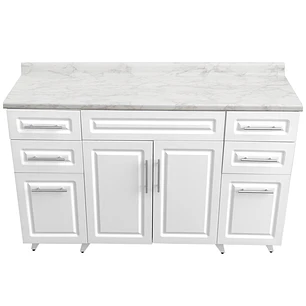 Mueble de Cocina Blanco con Postformado Blanco 150cm