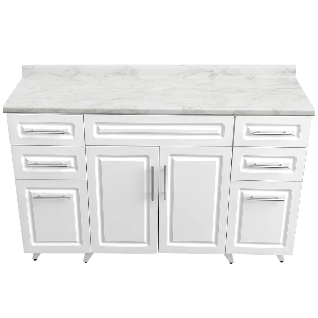 Mueble de Cocina Blanco con Postformado Blanco 150cm 1