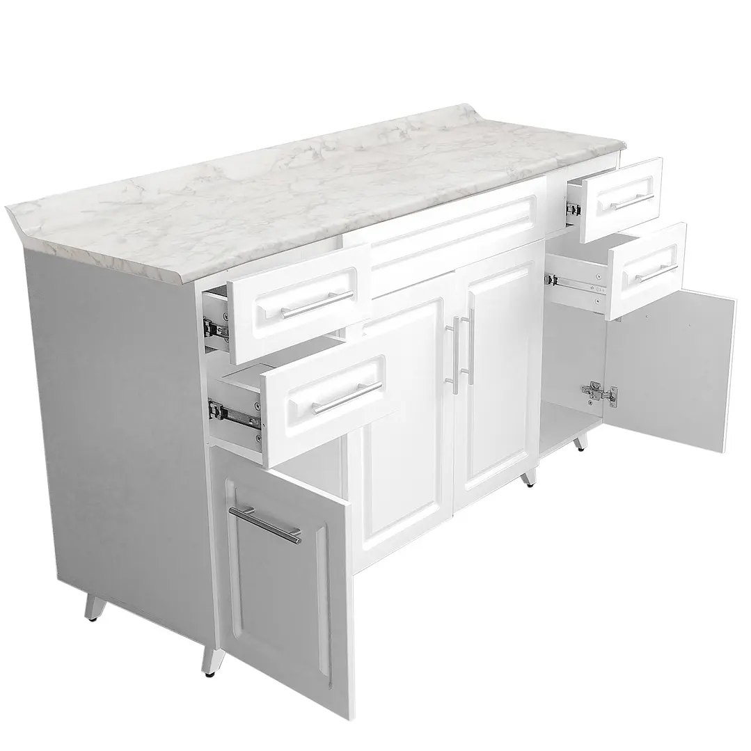 Mueble de Cocina Blanco con Postformado Blanco 150cm 3