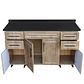 Mueble de Cocina Wood con Postformado Negro150cm - Miniatura 2