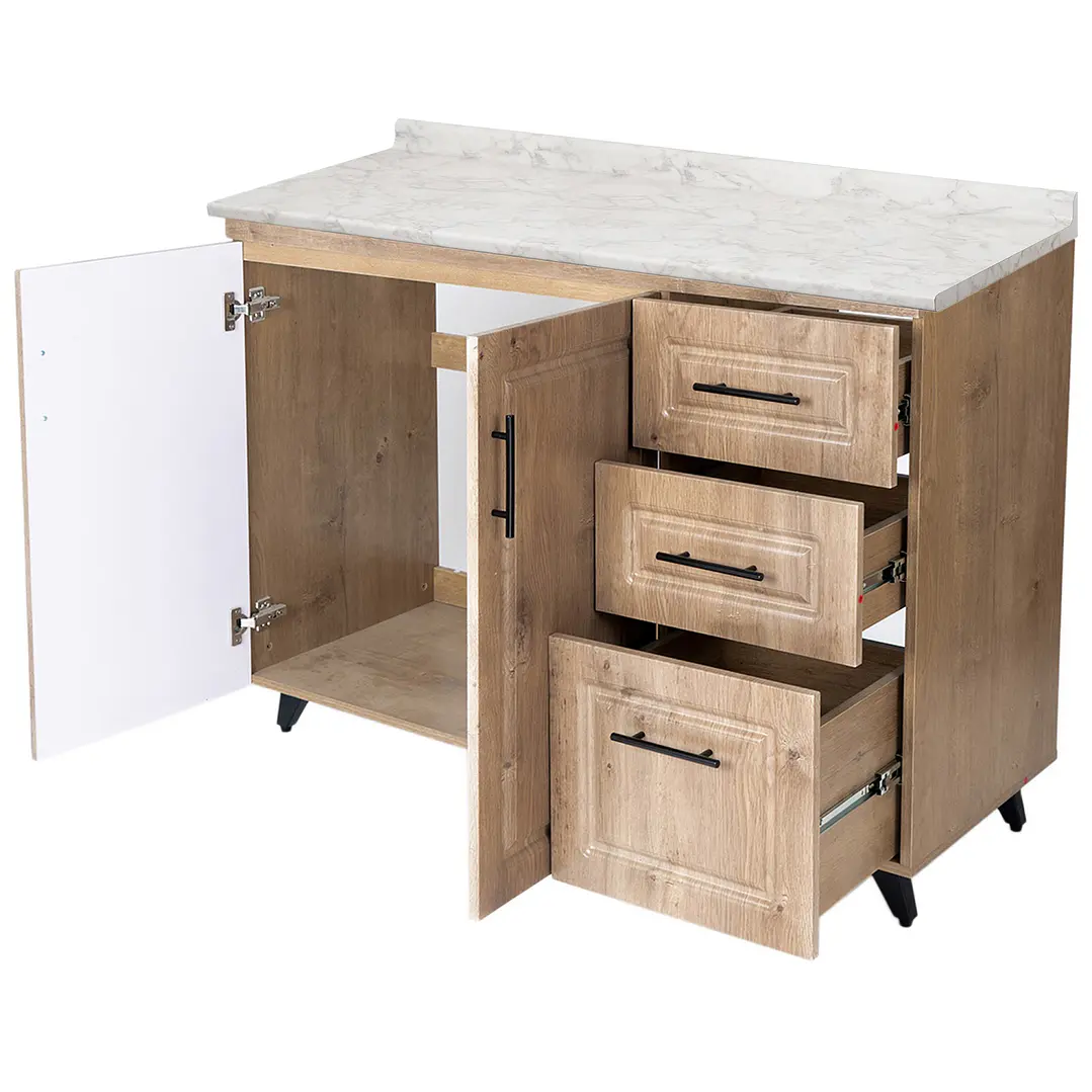Mueble de Cocina Wood Derecho con Postformado Blanco 100cm 3