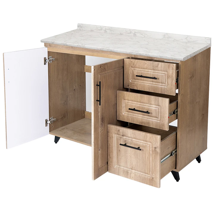 Mueble de Cocina Wood Derecho con Postformado Blanco 100cm 3