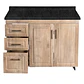 Mueble de Cocina Wood Izquierdo con Postformado Negro 100cm - Miniatura 2