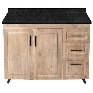 Mueble de Cocina Wood Derecho con Postformado Negro 100cm
