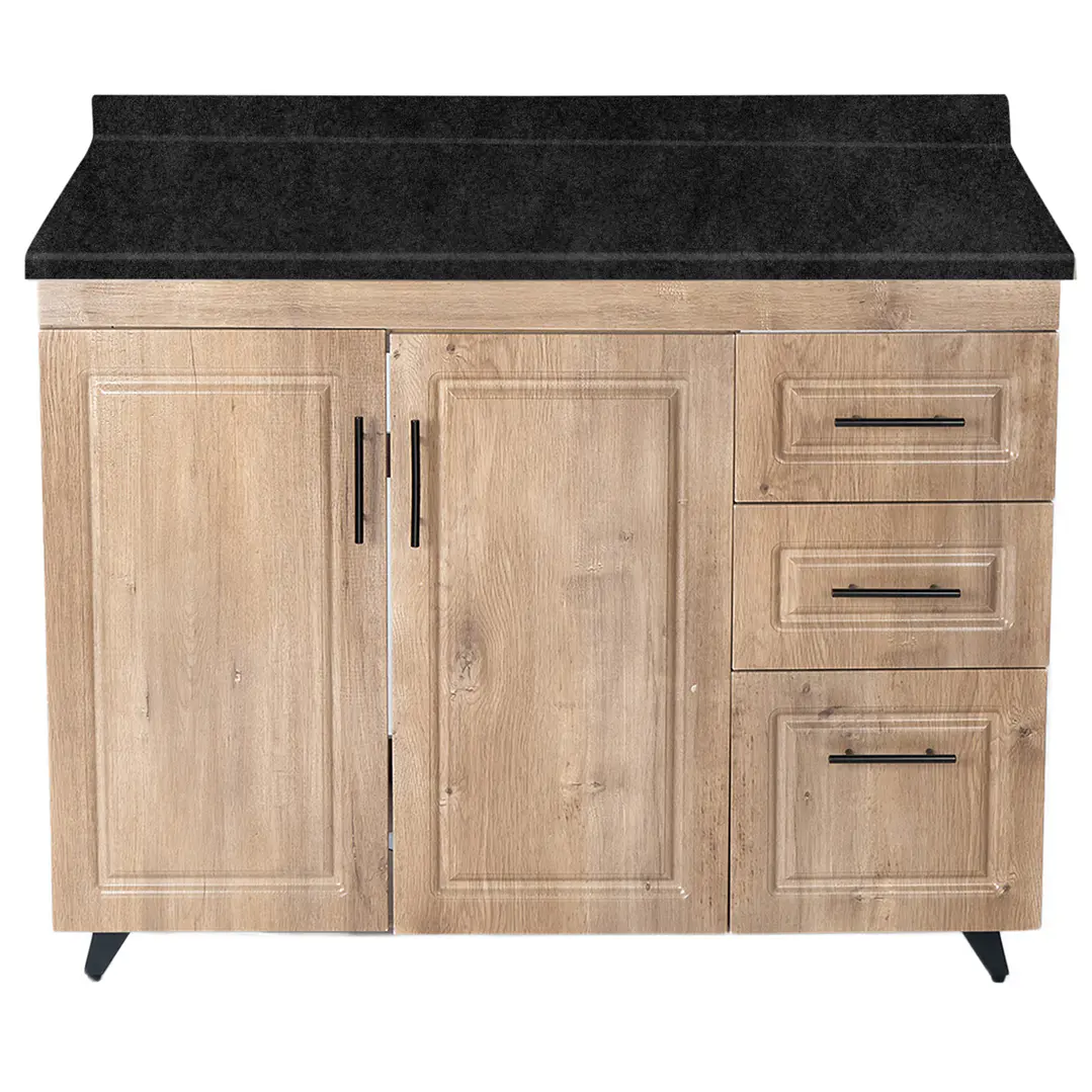 Mueble de Cocina Wood Derecho con Postformado Negro 100cm 1