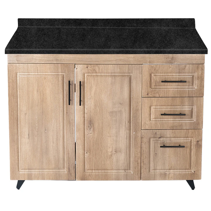 Mueble de Cocina Wood Derecho con Postformado Negro 100cm 1