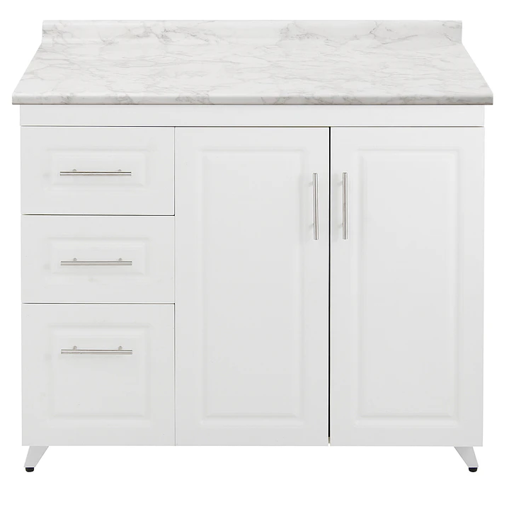 Mueble de Cocina Blanco Izquierdo con Postformado Blanco 100cm 1
