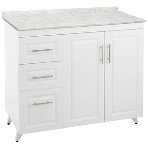 Mueble de Cocina Blanco Izquierdo con Postformado Blanco 100cm