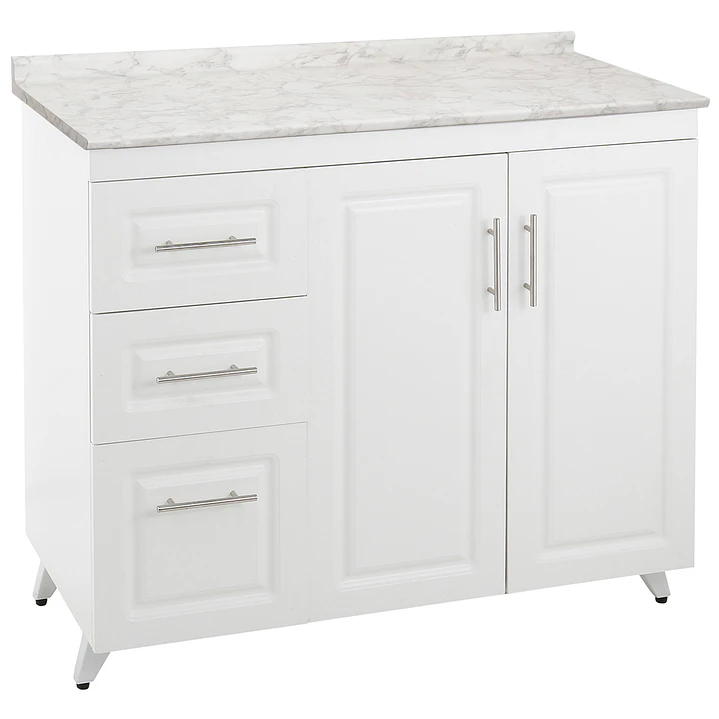 Mueble de Cocina Blanco Izquierdo con Postformado Blanco 100cm 2