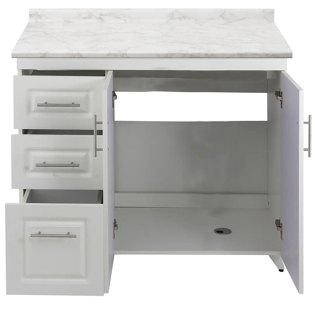 Mueble de Cocina Blanco Izquierdo con Postformado Blanco 100cm 3