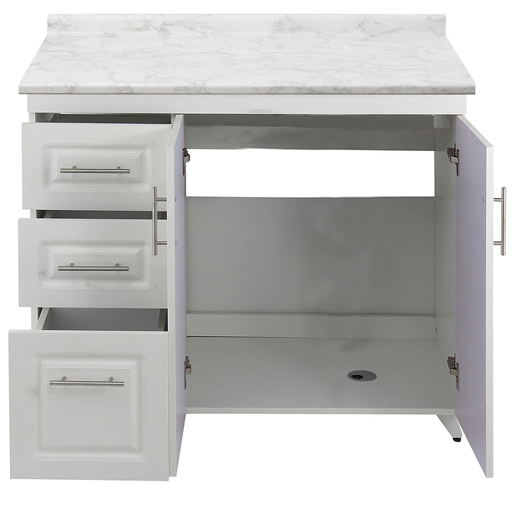Mueble de Cocina Blanco Izquierdo con Postformado Blanco 100cm 3