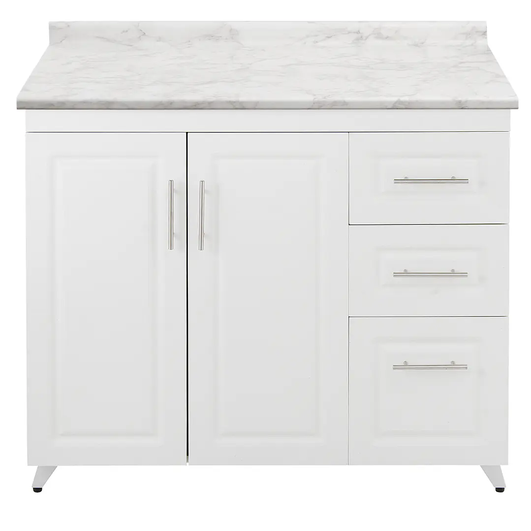 Mueble de Cocina Blanco Derecho con Postformado Blanco 100cm 1