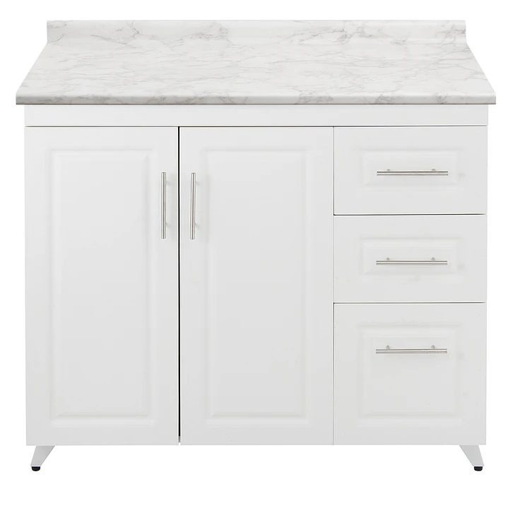 Mueble de Cocina Blanco Derecho con Postformado Blanco 100cm 1