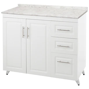 Mueble de Cocina Blanco Derecho con Postformado Blanco 100cm