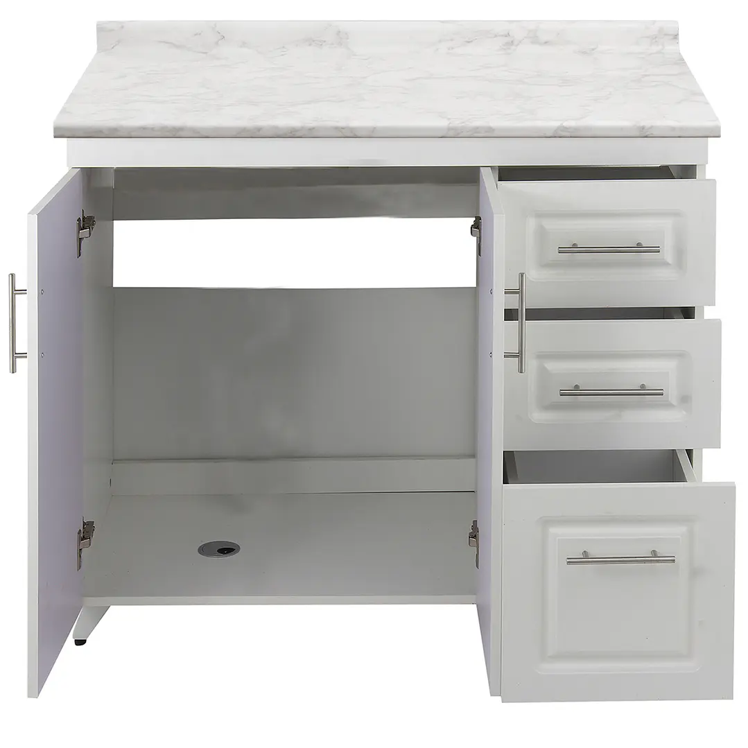 Mueble de Cocina Blanco Derecho con Postformado Blanco 100cm 3