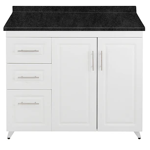 Mueble de Cocina Blanco Izquierdo con Postformado Negro 100cm