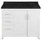 Mueble de Cocina Blanco Izquierdo con Postformado Negro 100cm - Miniatura 1