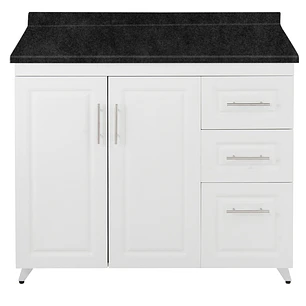 Mueble de Cocina Blanco Derecho con Postformado Negro 100cm