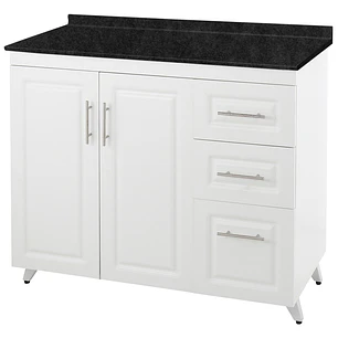 Mueble de Cocina Blanco Derecho con Postformado Negro 100cm