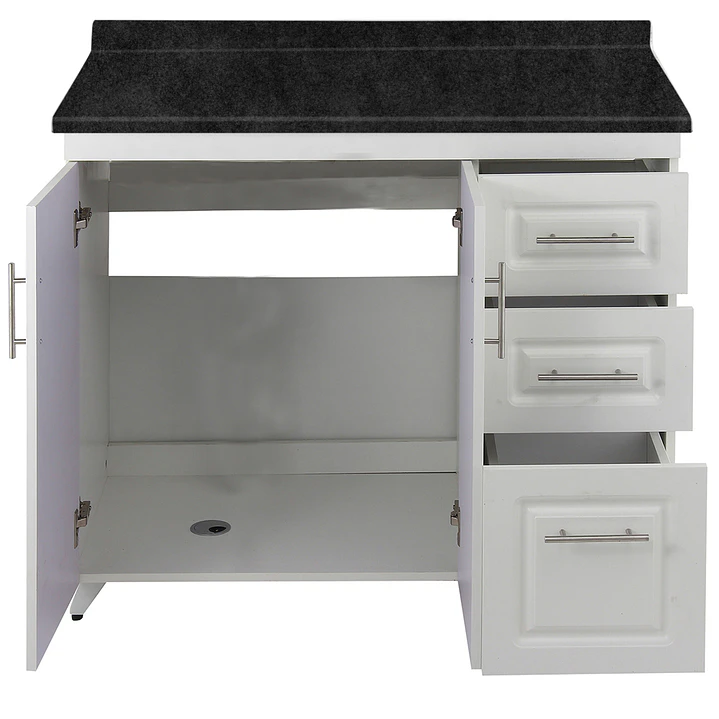 Mueble de Cocina Blanco Derecho con Postformado Negro 100cm 3