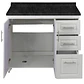 Mueble de Cocina Blanco Derecho con Postformado Negro 100cm - Miniatura 3