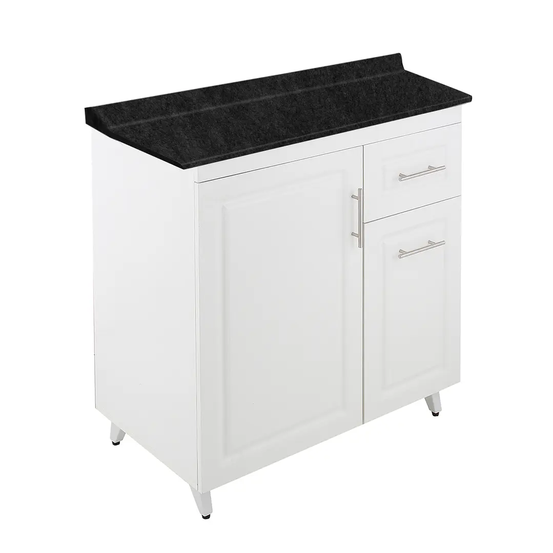 Mueble de Cocina Blanco Derecho con Postformado Negro 80cm 3