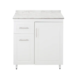 Mueble de Cocina Blanco Izquierdo con Postformado Blanco 80cm