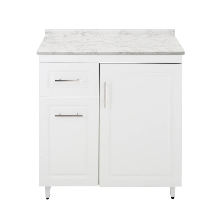 Mueble de Cocina Blanco Izquierdo con Postformado Blanco 80cm 1
