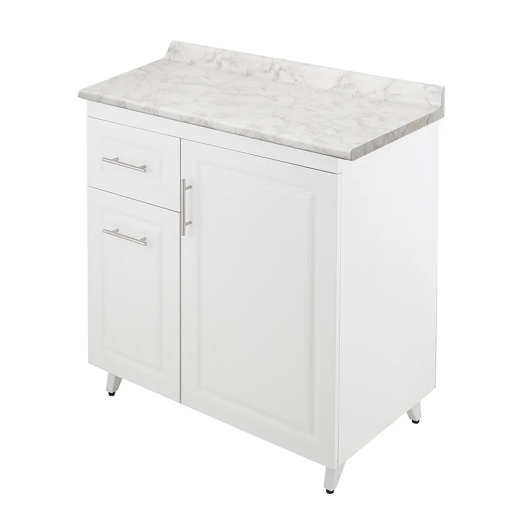 Mueble de Cocina Blanco Izquierdo con Postformado Blanco 80cm 3