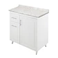 Mueble de Cocina Blanco Izquierdo con Postformado Blanco 80cm - Miniatura 3
