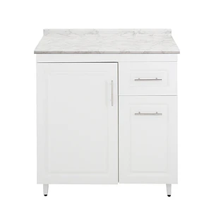 Mueble de Cocina Blanco Derecho con Postformado Blanco 80cm