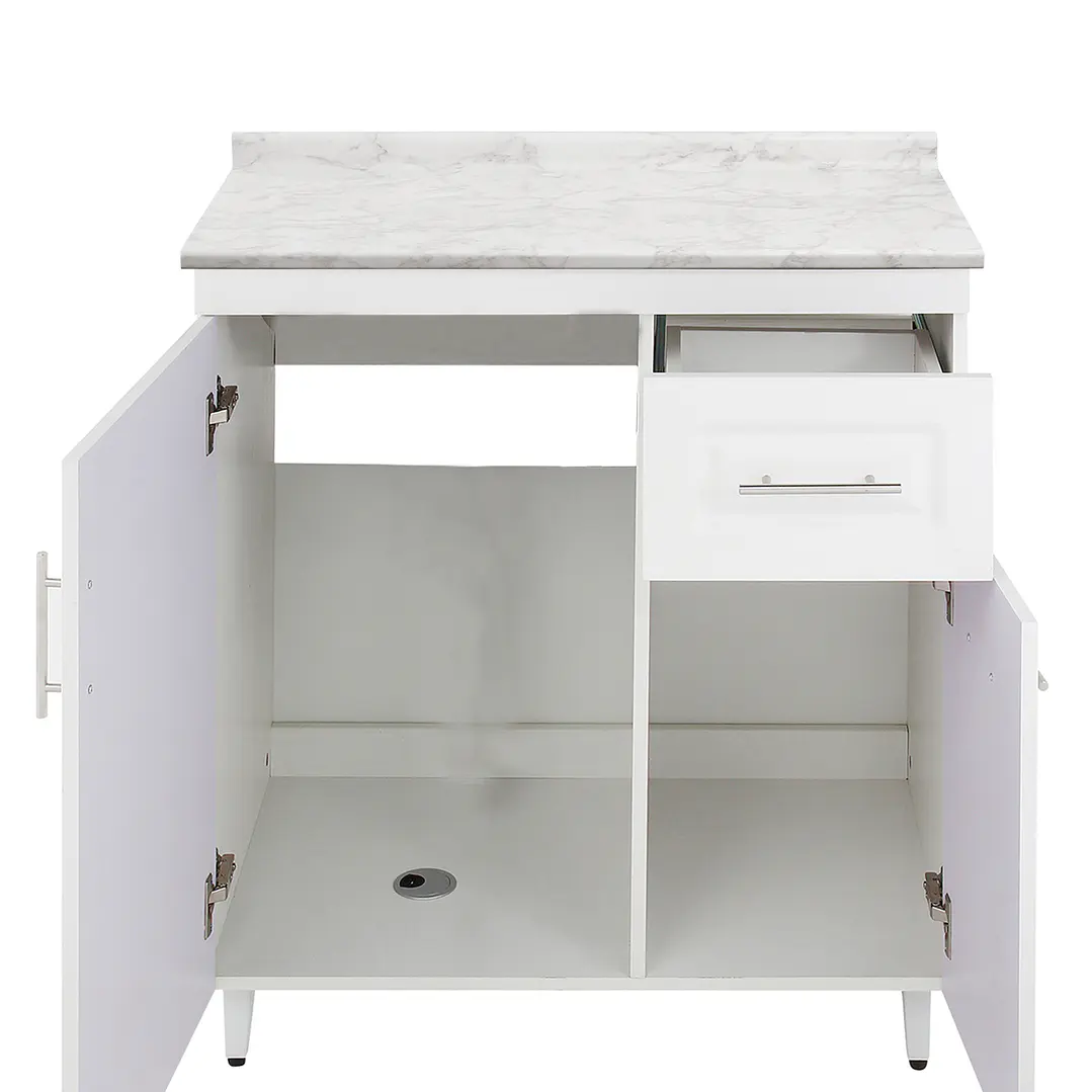 Mueble de Cocina Blanco Derecho con Postformado Blanco 80cm 2