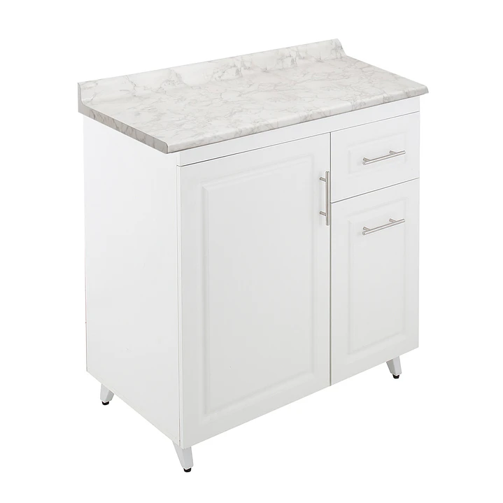 Mueble de Cocina Blanco Derecho con Postformado Blanco 80cm 3