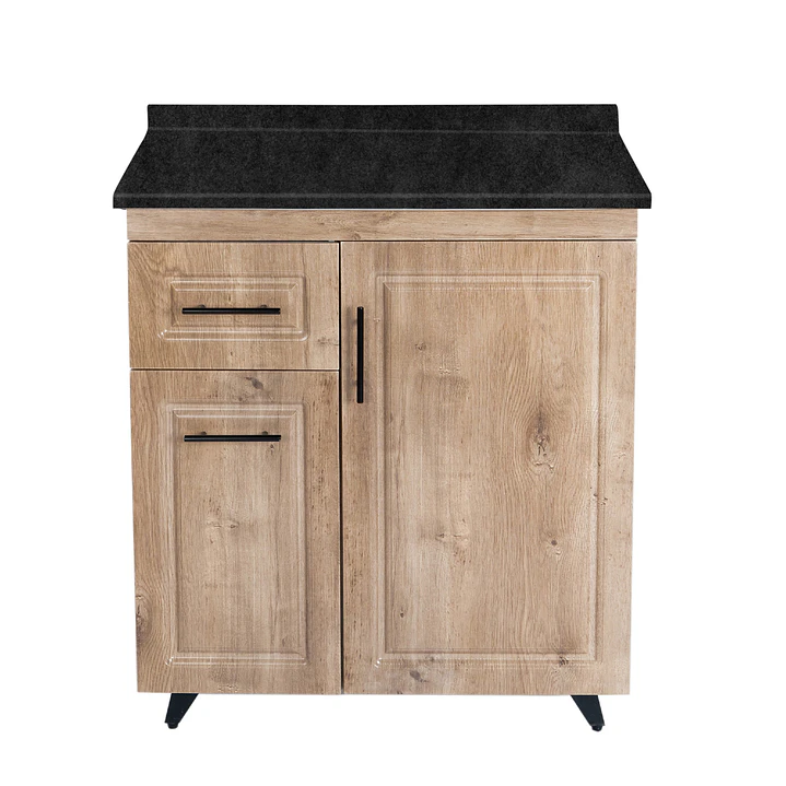 Mueble de Cocina Wood Izquierdo con Postformado Negro 80cm 1